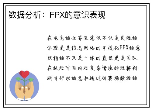 数据分析：FPX的意识表现